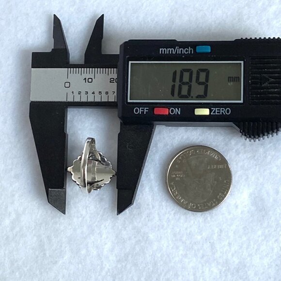 Sterling Silver 925 Scrollwork Oval Faux Turquoise Tapered Shank Ring Sz 7.5 - Picture 13 of 16